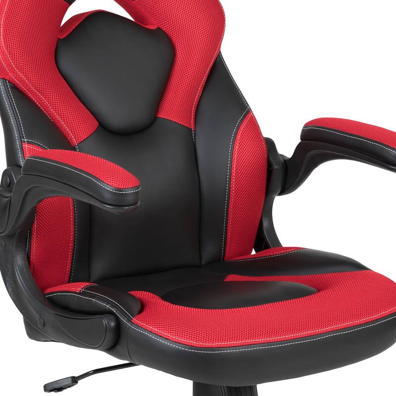 Gaming Desk & Chair Set with Cup Holder, Headphone Hook, and Monitor Stand