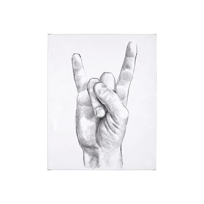 Hand Signs IV (28 x 35) Canvas Art Print