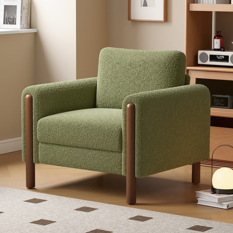 33.5" Upholstered Accent Chair - Green