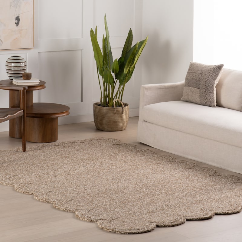 Nuloom Elira Solid Bordered Area Rug - 2'6" x 8' Runner - Tan