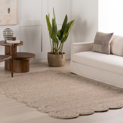 Nuloom Elira Solid Bordered Area Rug