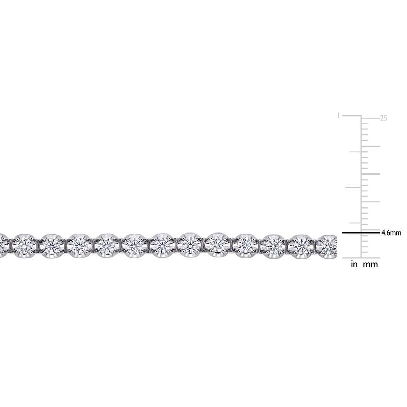 Miadora 3 1/2ct DEW Created Moissanite Tennis Bracelet in 14k White Gold