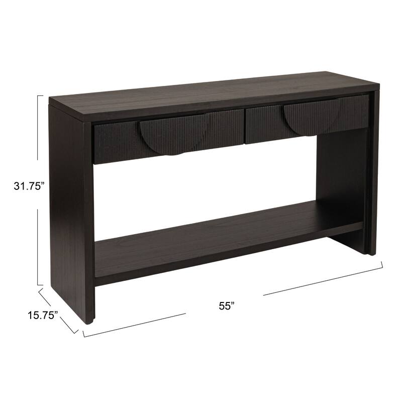Leander Console Table with Storage Drawers