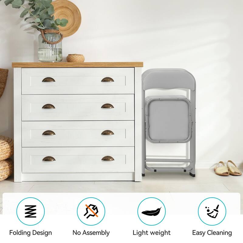 Folding Chairs 2/4 Pack with Cushion