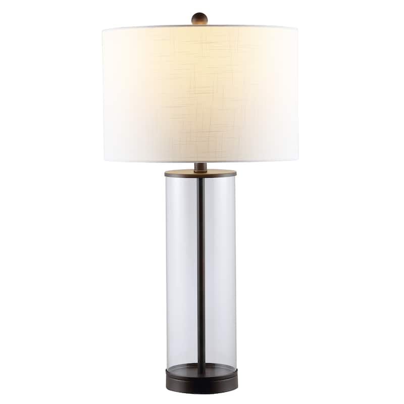 Parish 29" Glass LED Table Lamp, Clear/Chrome by JONATHAN Y
