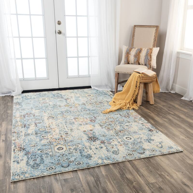 Alora Decor Infinity Floral Scroll Wool Rug
