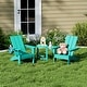 preview thumbnail 2 of 58, Shoreside Kids Outdoor Poly Adirondack Chair with Side Table 3-Piece Set