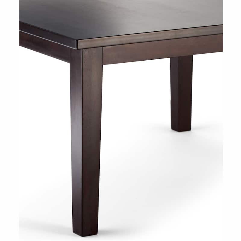 WYNDENHALL Franklin Transitional 9 Pc Dining Set with 6 Upholstered Dining Chairs and 54 inch Wide Table