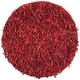 preview thumbnail 49 of 136, SAFAVIEH Handmade Leather Shag Carlijn Modern Decorative Rug 4' Round - Red - Round
