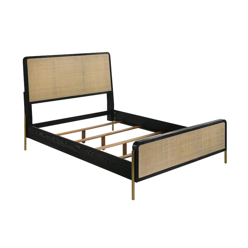 Anser Black and Natural 4-piece Bedroom Set