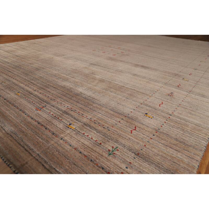 Hand Knotted Oriental 100% Wool Carpet Tribal Tribal Brown Gabbeh Area Rug - 11' 7'' X 9' 0''