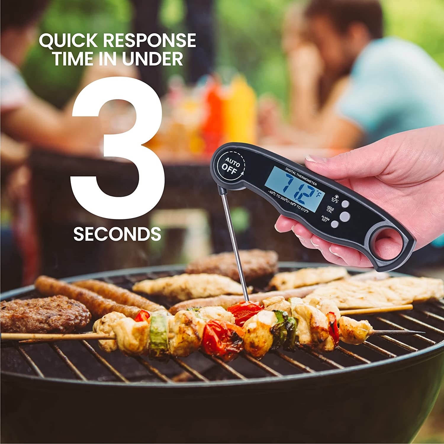 Cheer Collection Bluetooth Instant Read Digital Oven Thermometer