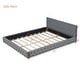 preview thumbnail 7 of 7, Queen Size Velvet Upholstered Platform Bed,with Luxurious Diamond Grid Headboard,Gray