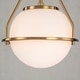 preview thumbnail 21 of 19, Mid-Century Modern 1-Light Dome Semi-Flush Mount Ceiling Light with with Opal Glass Globe Shade - 9.5