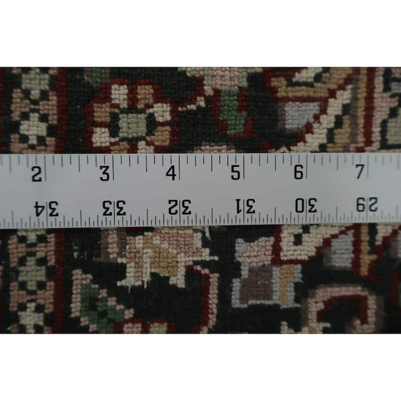 Hand Knotted Oriental Silk Carpet Traditional Floral Oranges & Rust Bokhara Area Rug - 12' 2'' X 8' 11''