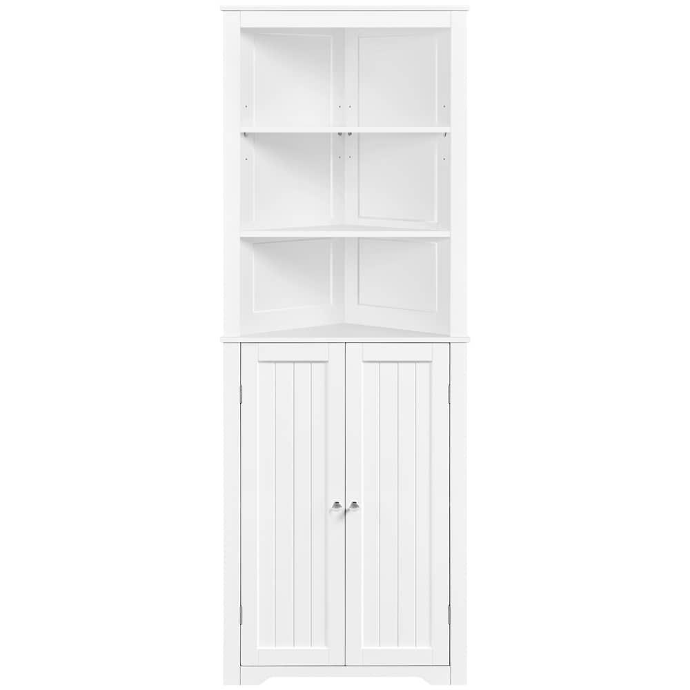 White corner bathroom unit discount