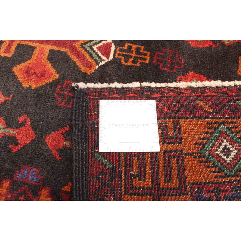 ECARPETGALLERY Hand-knotted Teimani Black Wool Rug - 4'6 x 6'9