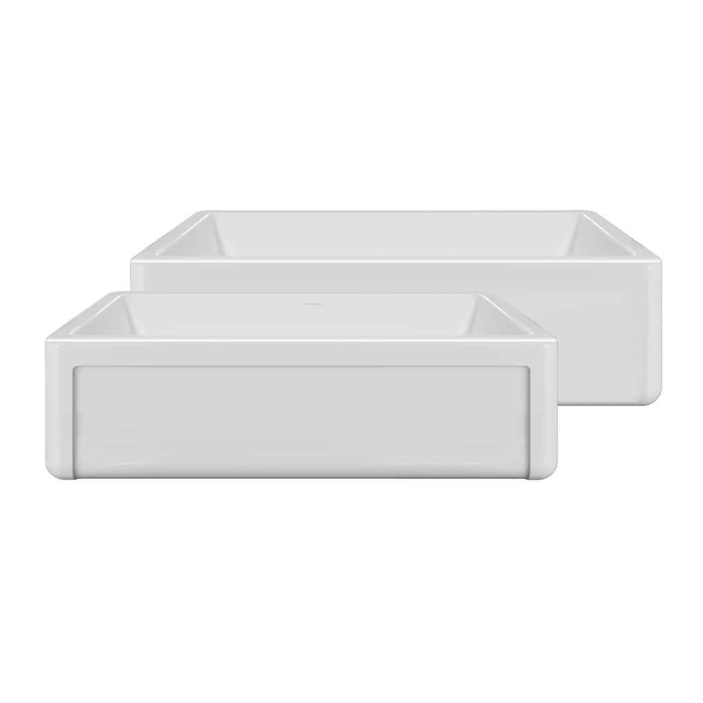 Whitehaus WHRP3618 Fireclay 36" Farmhouse Single Basin Fireclay