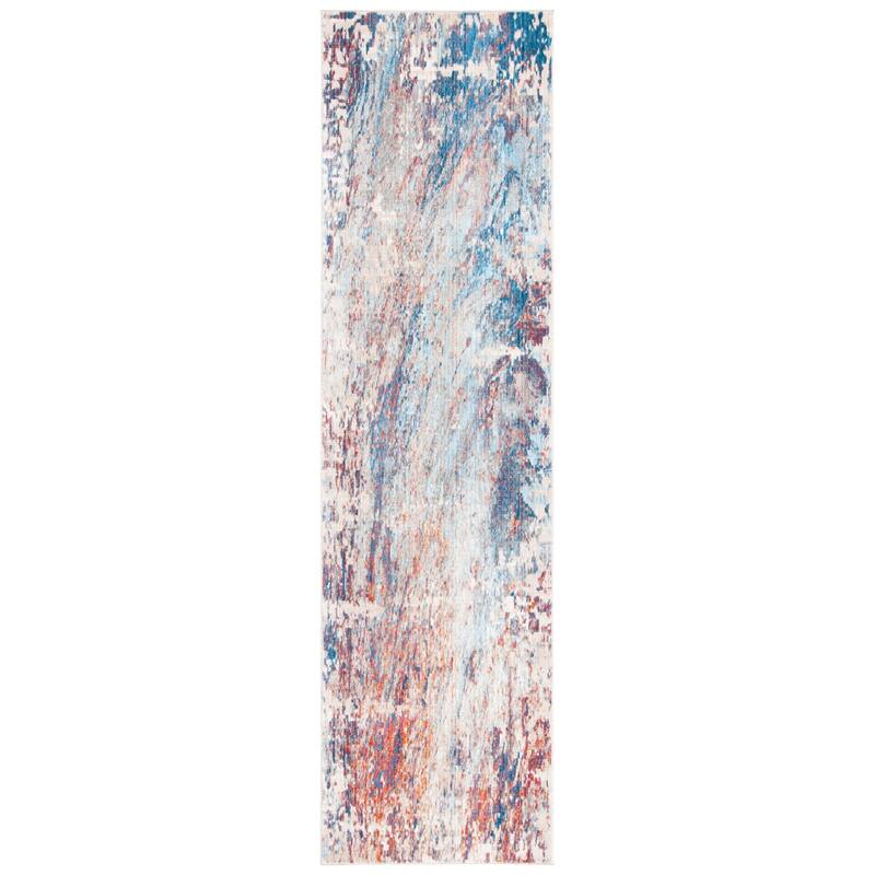 SAFAVIEH Vintage Persian Kristjana Modern Abstract Rug - 2'2" x 8' Runner - Blue/Rust