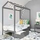 preview thumbnail 9 of 16, Max and Lily Twin House Bed with Storage Drawers Grey