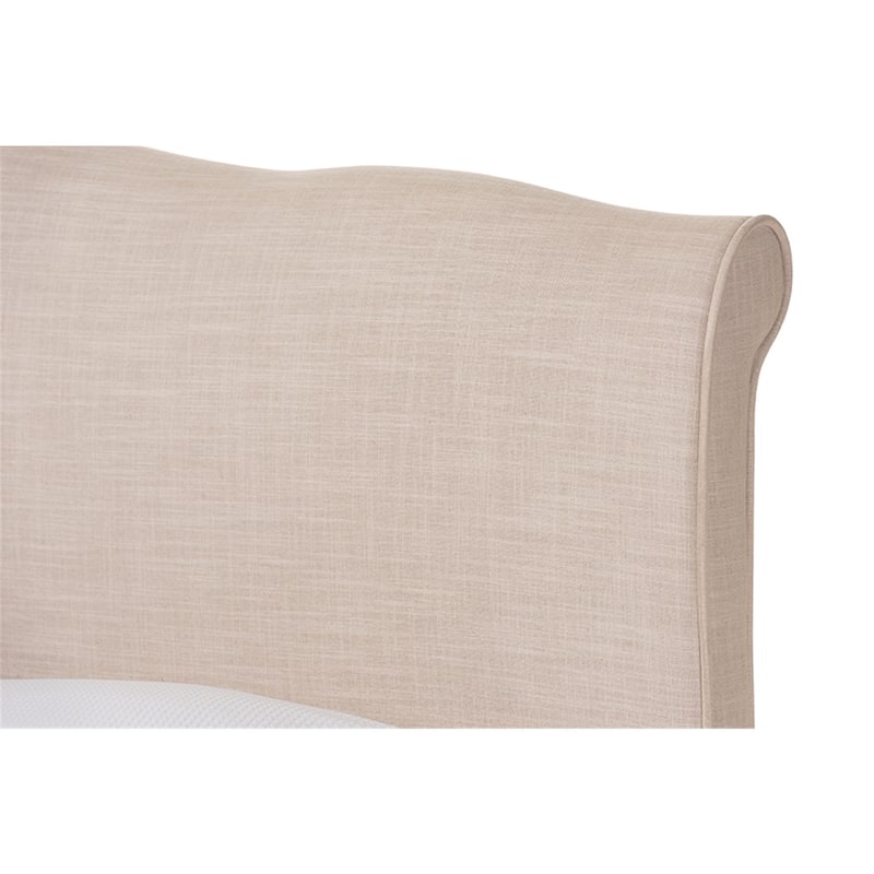 French Flair Platform Bed - Wooden Slatted Base, Rubberwood Frame - Elegant Bedroom Furniture