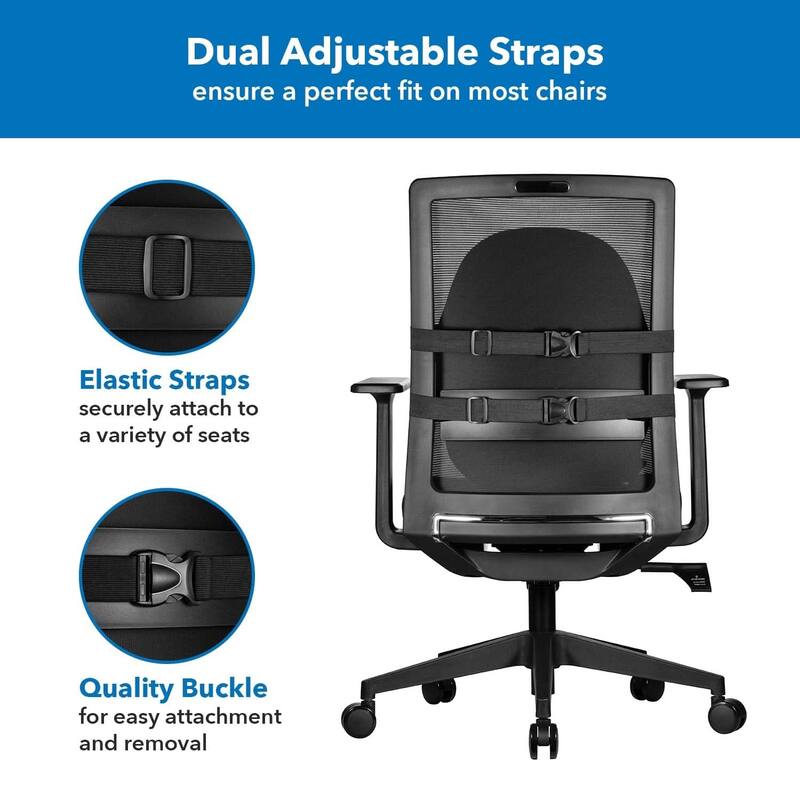 Mount-It! Ergo Collection Memory Foam Lumbar Support, Black (MI-1107)