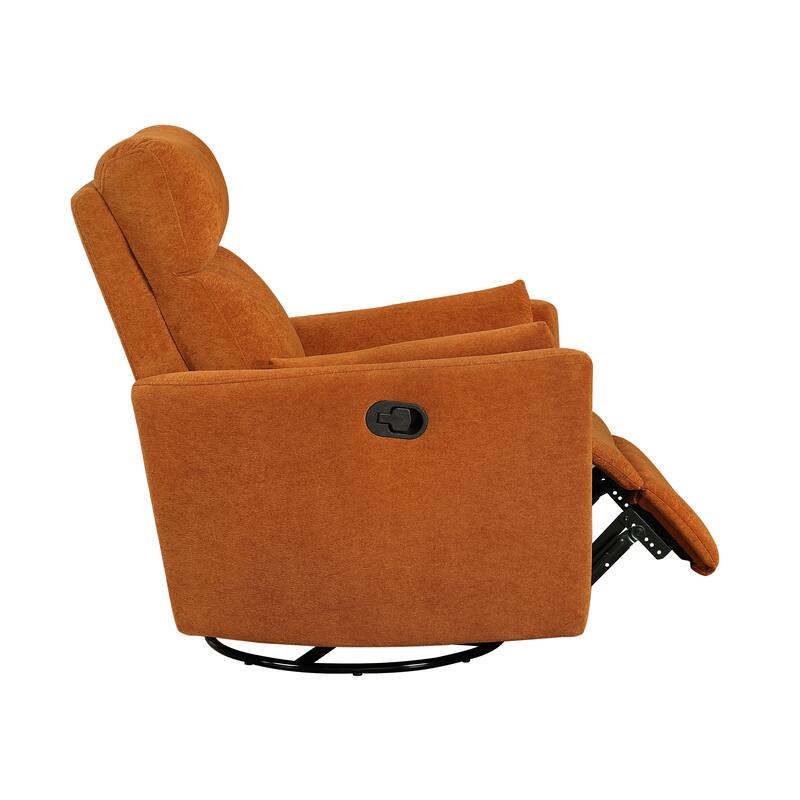 Fremont & Park Lennon 35" Microfiber Manual Swivel Glider Recliner - Removable Back