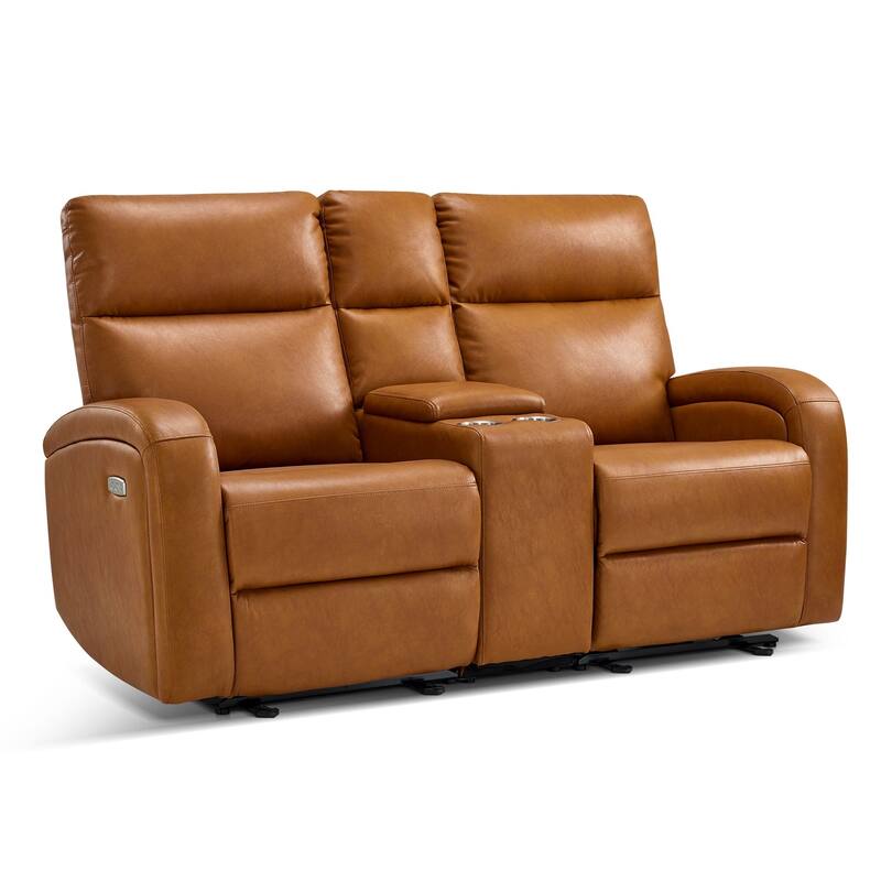 Zero Wall Recliner Loveseat with USB & Type-C Dual Ports, for Small Space, Living Room