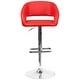 preview thumbnail 12 of 178, Vinyl Adjustable Height Barstool with Rounded Mid-Back