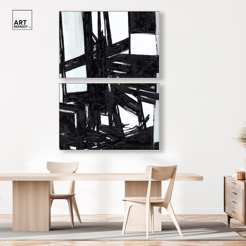 Monochrome Study Canvas Set of 2 by Art Remedy