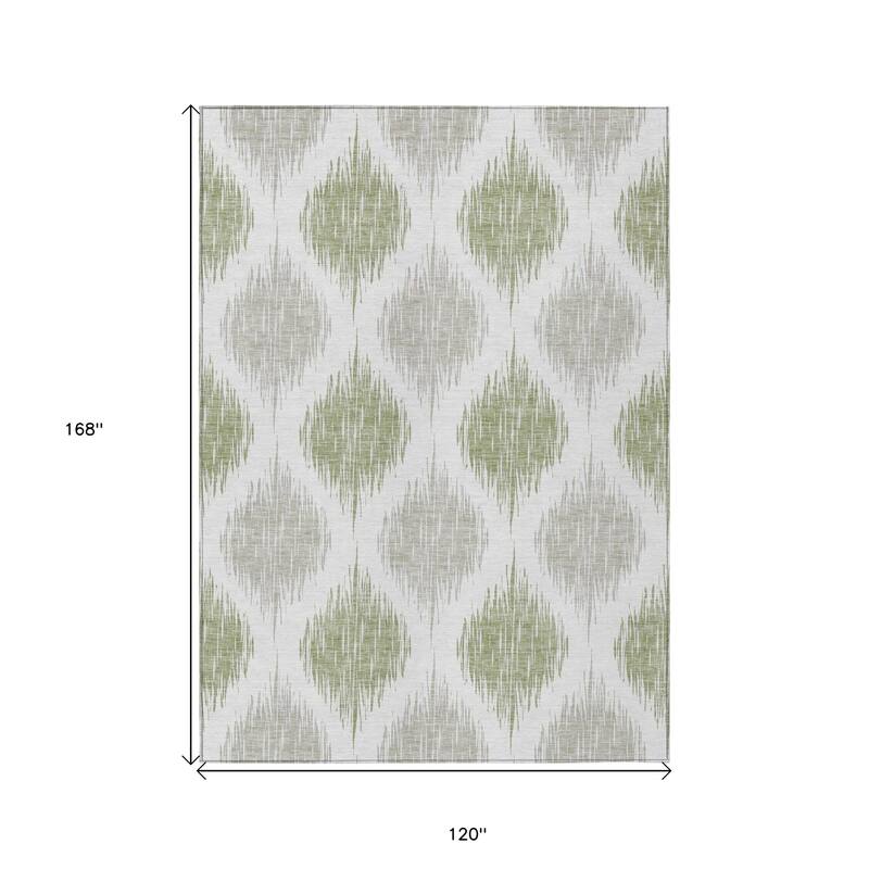HomeRoots Ikat Transitional Rectangle Outdoor Rug
