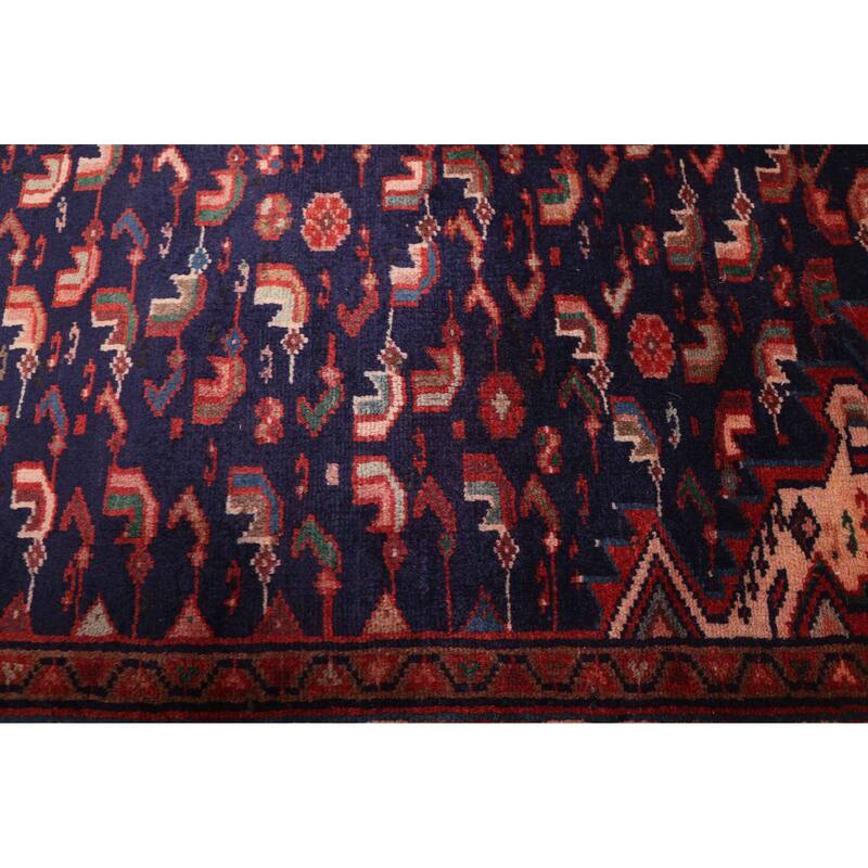 ECARPETGALLERY Hand-knotted Andelz Navy Wool Rug - 3'9 x 8'5