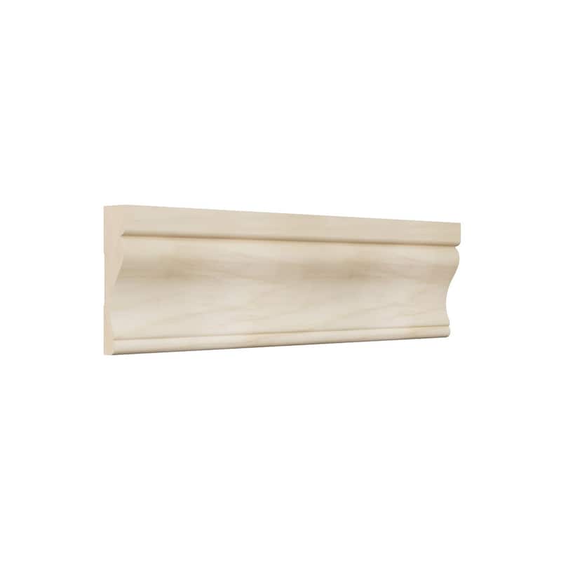 WM350 11/16-in D x 3-1/2-in W x 96-in L Americraft Solid Hardwood Stain Grade Flagler Casing Moulding