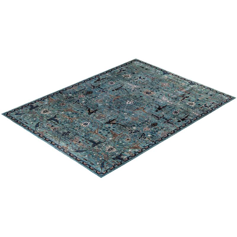 Serapi One-of-a-Kind Hand-Knotted Area Rug - Green - 9' 0" x 12' 0"