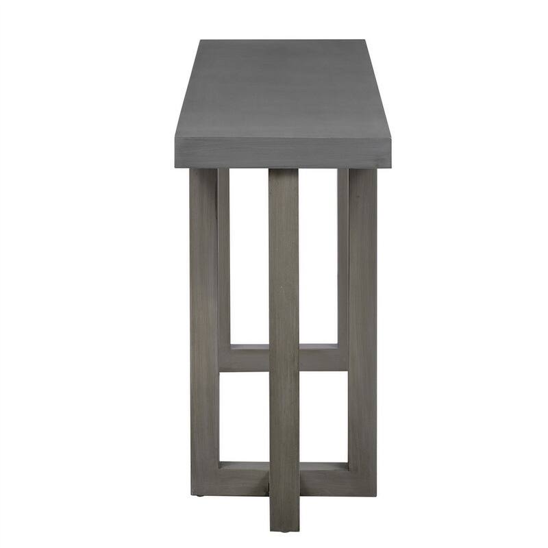 Geometric Design Console Table with Solid Pine Legs, Modern Entryway Table Sofa Table for Entryway, Hallway, Living Room