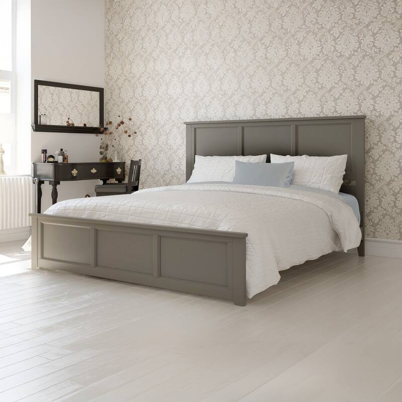 Madison Wood Low Profile Platform Bed with Matching Footboard