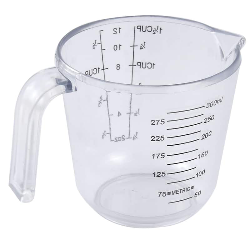 Kitchen Graduated Scale Liquid Solid Beaker Measuring Cup Clear 300ml - Clear