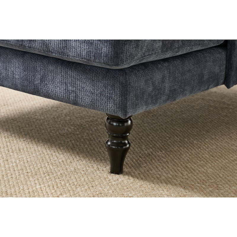 GDFStudio - Marcelline Chaise Lounge Recliner with Solid Wood Frame and Cushion