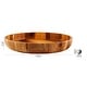 preview thumbnail 5 of 4, Handmade Harmonious Nature Wood Serving Bowl (Thailand) - 2.4" H x 14" D