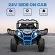 preview thumbnail 25 of 28, Qaba 24V Dual Motor Kids Ride-On Car, 2 Seater, Parental Remote, 3 Speed, LED Lights, White