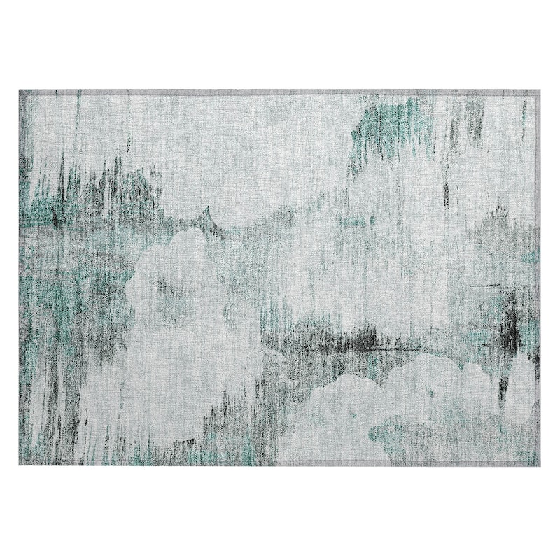 Machine Washable Indoor/ Outdoor Chantille Abstract Cloud Rug