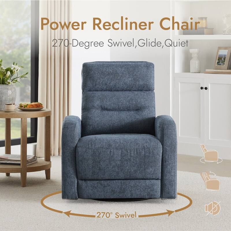 Spruce & Spring Cheryl Power Glider Swivel Rocker Recliner Chair Nursery Recliner