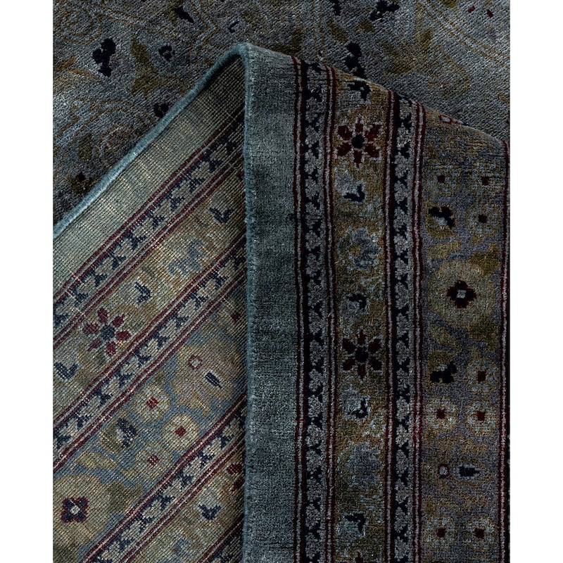 Overdyed One-of-a-Kind Hand-Knotted Area Rug - Gray - 9' 10" x 17' 10"
