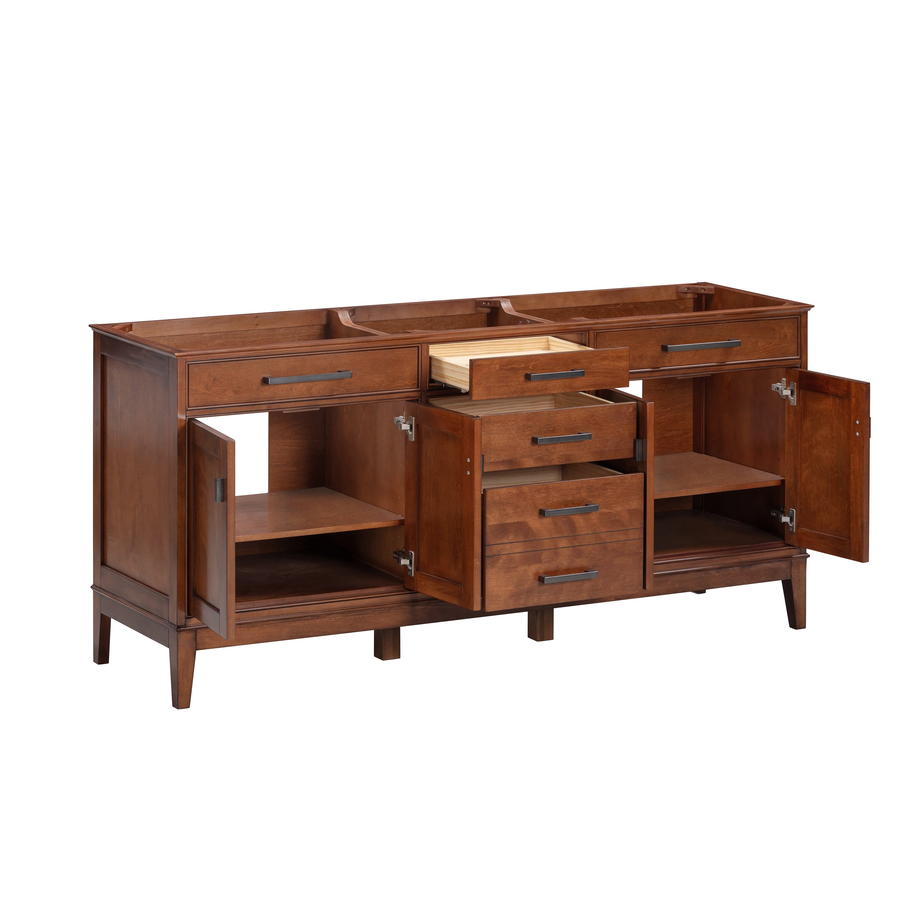 Madison 72 in. Double Sink Bathroom Vanity with Carrara Marble Top