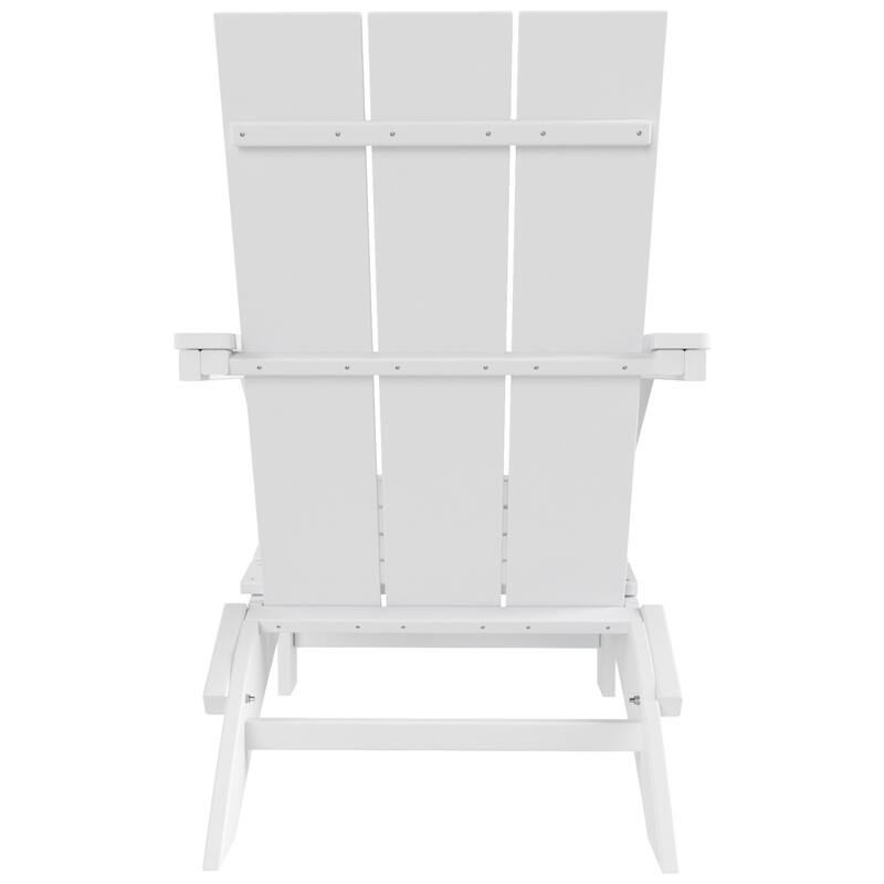 Polytrends Shoreside Modern Poly Folding Eco-Friendly All Weather Adirondack Chair (Set of 4)