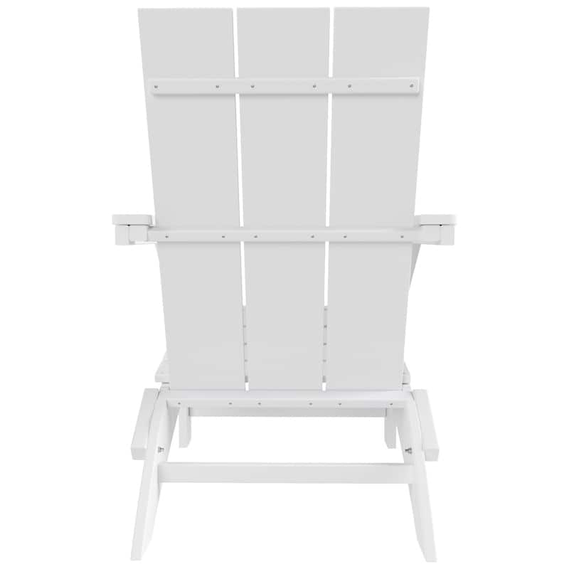 Shoreside Modern Poly Folding Eco-Friendly All Weather Adirondack Chair (Set of 8)