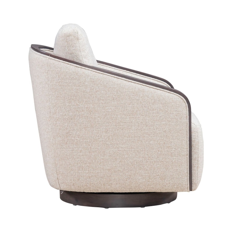 Liberty Furniture Nora Upholstered Swivel Accent Chair -Light Brown, Dark Brown - Width 32" x Depth 35" x Height 32"