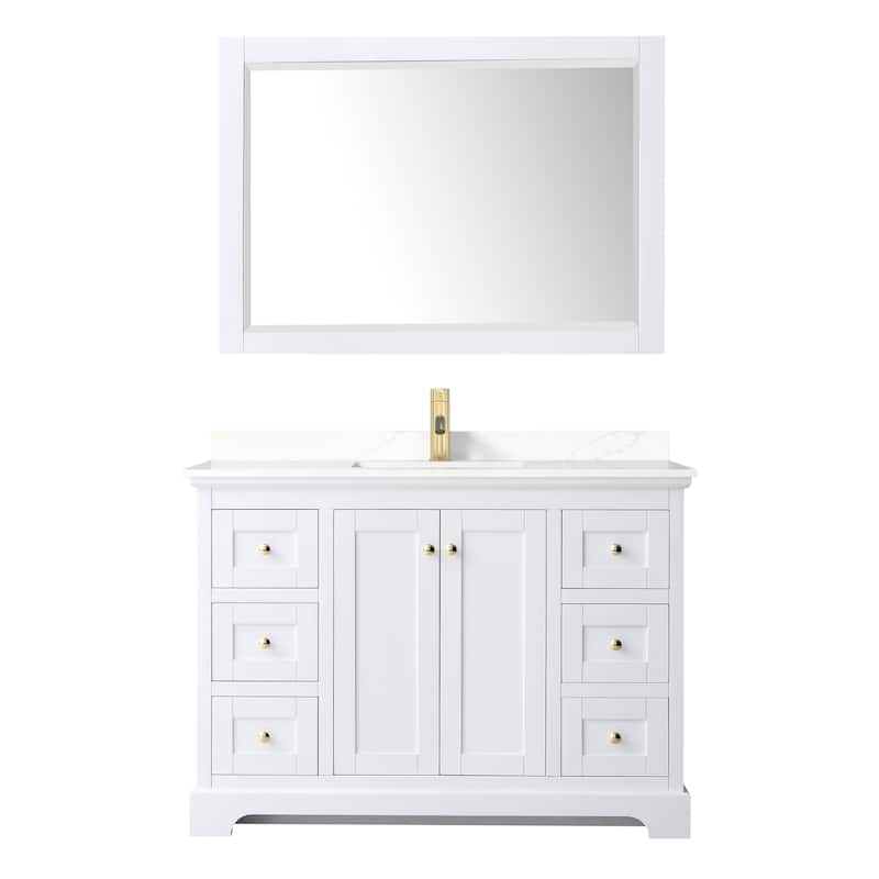 Wyndham Collection WCV232348S-QTZ-UNSM46 Avery 48" Free Standing