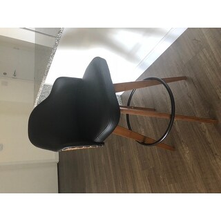 Corvus Metz Mid-century Bonded Leather Swivel Bar Stool (Set of 2)