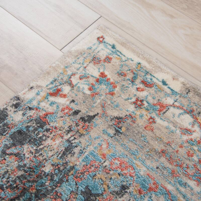 Alora Decor Cosmopolitan Modern Charcoal Gray Wool/Tencel Area Rug